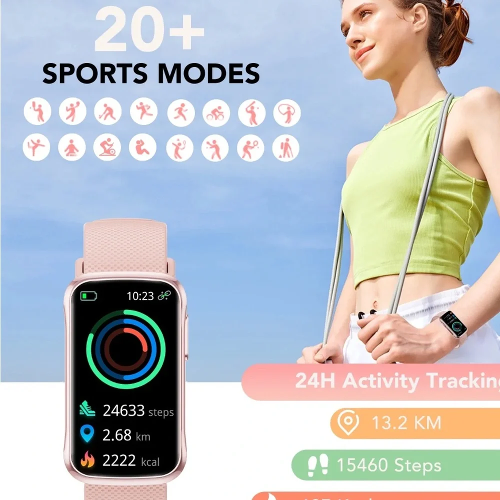 Smart Watch Fitness Tracker - Pink